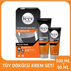 Resim Veet Men Tüy Dökücü Krem Seti Özel Bölgeler 100 + 50 Ml 