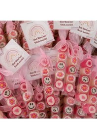 Resim Pembe Temalı Babyshower, Mevlit Doğum Günü, Düğün, Nişan Şekeri 100 Adet 