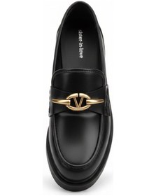 Resim Abriel Toka Detaylı Kadın Loafer Siyah 