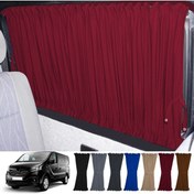 Resim Oto Pandami Renault Trafic 2015+ Uyumlu Bordo Raylı Oto Perde Takımı 