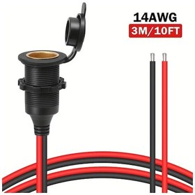 Resim Honeybeeshop Rv 12v 24v Sabit Dişli Araba Fişi Uzatma Kablosu 3 Metre 10 Ayak 14awg Kalaylı Uçlu 