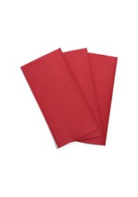 Resim Çift Kat Kırmızı Garson Katlama Peçete 1/8 33x33 Cm Açık Hali 100 Adet 