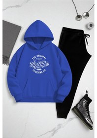 Resim Uyguntarz Unisex Vintage Eşofman Takımı Mavi 