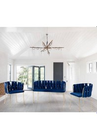 Resim Örgü Çay Seti 2 1 1 - Lacivert Lacivert 