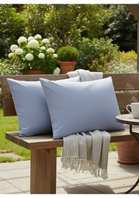 Resim 2 Li Kapaklı Yastık Kılıfı Seti 50 70 Cm Dayanıklı, Yumuşak Dokulu, Otel Kalitesi Buz Mavisi 