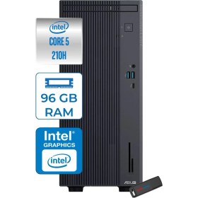 Resim Asus Expertcenter P500MV Intel® Core™ Ultra 5 210H 4.8ghz Aı 96GB Ddr5 1tb SSD Intel® Intel® Graphics WIN11HOME Mini Tower Masaüstü Bilgisayar C52108512B0DH33+ZETTAUSBBELLEK 