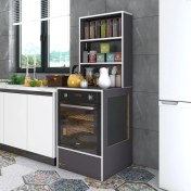 Resim Kenzlife ankastre fırın dolabı nevgece gri 165*60*56 mutfak eko düz 