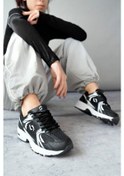 Resim Muggo Mojeh Kadın Ortopedik Günlük Garantili Bağcıklı Yürüyüş Koşu Sneaker Spor Ayakkabı Siyah 
