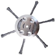 Resim Qingmipy Çelik Tel 6 İnç 6 Başlı Elektrikli Tırpan Ucu, 5.5mm Delikli, Çim Ve Ot Kaldırıcı, Zırhlı Ve Dayanıklı, Kolay Kurulum 