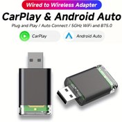 Resim Android Auto için Mini Carplay Kablolu-Kablosuz Adaptör, 2'si 1 Arada Tak ve Çalıştır Akıllı Dongle, 5G WIFI, Volvo, KIA ve Chery için 