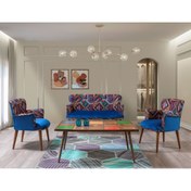 Resim mobilyanıal Carmen (5) Desenli kollu çayseti koltuk takımı 