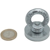 Resim Magnet Fishing, 40Mm Askılı Güçlü Büyük Pot Neodyum Mıknatıs, Kur 