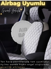 Resim Volkswagen Passat B8 Uyumlu 2'li Süet Oto Koltuk Minderi Terletmez Universal Su Geçirmez A3 