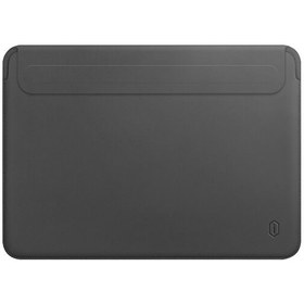 Resim Gri Laptop Çantası Macbook Air Pro 15inc Deri El Çantası Notebook Kılıfı Wiwu 