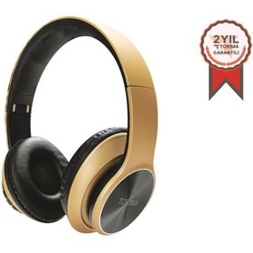 Resim Torima P575 Kablosuz Kulaklık Bluetooth Gold 