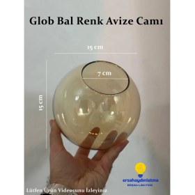 Resim Erşah Aydınlatma Glob Bal Cam Avize Camı 