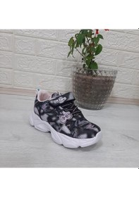 Resim M.p One 3216 Siyah Simli Cırtlı Hafif Rahat Kız Çocuk Spor Ayakkabı 001 