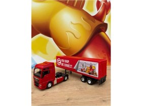 Resim Scntoys Man 4x2 ve Dorse Tır Çekici Oyuncak Metal Tır Çekici Dorseli Oyuncak Market Tırı Kapakları Açılır 