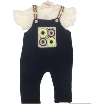 Divonette Salopet Takım Cep Nakışlı İndigo Asortili-9539 İndigo