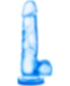 Resim Zaga Oyun Mavi Jel Penis 19.5 CM 