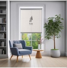 Resim Açık Gri Plise Perde (Yapıştırmalı) (60G x 150Y cm) 