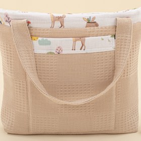 Resim Bebek Bakım Çantası - Bej Waffle - Ceylan 