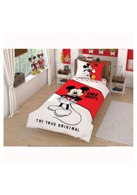 Resim Taç Disney Mickey Mouse Çek Canlandır Pamuk Lisanslı Nevresim Tak 