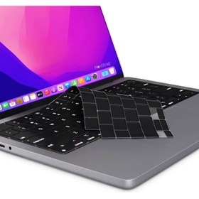 Resim Apple Macbook Pro 13 Inch A1706 ile Uyumlu Türkçe Q Klavye Slim Siyah Klavye Koruyucu Kılıf 