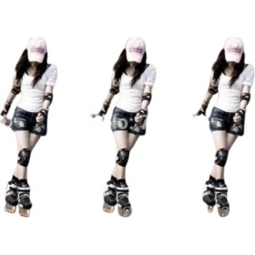 Resim Paten ve Kaykay Koruyucu Donanım Setleri Dirsek Diz Pedleri Bisiklet Kaykay L Beden 