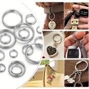 Resim 100 Adet 6, 8, 10, 15mm 304 Paslanmaz Çelik Anahtar Halkası Bağlantı Parçaları Takı Yapımı ve DIY Anahtarlık Aksesuarları 