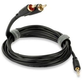 Resim Qed Qe-8111 3.5Mm Jack - Rca / Bir Ucu 3.5Mm Diğer Ucu Rca Kablo 