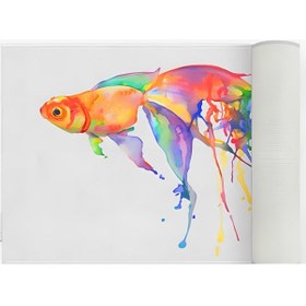 Resim Zethome Gold Fish Banyo Paspas Ve Tek Kanat Duş Perdesi 1x180x200 Çok Renkli 