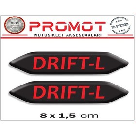 Resim Drift L 3d Kabartmalı 2'li Damla Sticker 001 