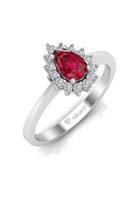 Resim 0,60 Karat Pırlantalı Yakut Yüzük (464657012) 