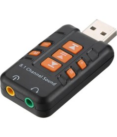 Resim Wozlo 8.1 USB Ses Kartı Virtual Sound 3D - USB Harici Ses Kartı Chipli Versiyon 
