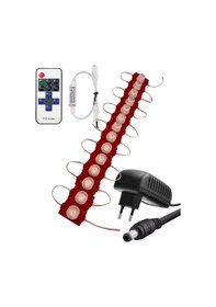 Resim 20 Adet 24 Volt 1,5 Watt Tek Lensli Kırmızı 3030 Smd Led Modül 12a Tek Renk Rf Dimmer 2a Priz Tipi A 