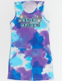 Resim Denokids Mushi Stay Batik Kız Tulum Çok Renkli 