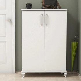Resim Bimossa R6040 Beyaz Ayakkabılık Çok Amaçlı Raflı Düzenleyici Dolap 100 cm 