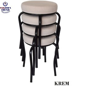 Resim Siyah Ayaklı 4 Adet Mutfak Balkon Taburesi 