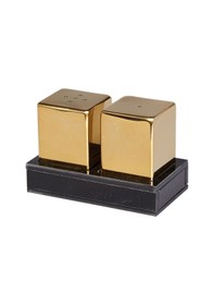 Resim Maki Bodur Kare İkili Tuzluk Takımı Altın Gri 