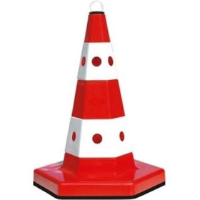 Resim Trafik Kukası Kedi Gözlü Koni Reklam Konisi Ağırlıklı Trafik Konisi 52 Cm 