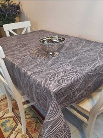 Resim Elyaflı Pvc Masa Örtüsü Modern, Dayanıklı, Silinebilir Ve Şık Görünüm 01fnt8288 Kahverengi 