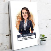 Resim Karikatürlü En Güzel Bankacı Kanvas Tablo 