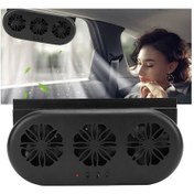 Resim Hangfox Siyah Güneş Enerjili Araç Vantilatörü, Usb İle Çalışır, Hızlı Soğutma, Hava Dolaşımı, Sigara Dumanı Ve Koku Giderici, Sessiz Çalışma Teknolojisi 
