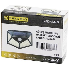 Resim 4 Açılı Solar - Hareket Sensörlü Aplik Duvar Lambası Dış Meka Çok Renkli 