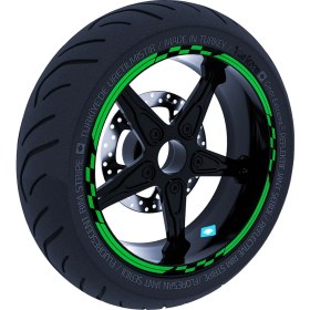 Resim Çınar Extreme Moto Gp Yarış Bayraklı Jant Şeridi Sticker Reflektif & Floresan Renkler Çınar Extreme 