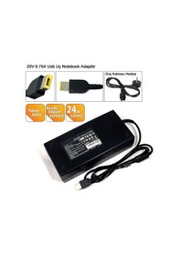 Resim Teknikshop Lenovo Uyumlu Ideacentre 135W 20V 6.75A Usb Şarj Adaptörü 135W 6.75A 