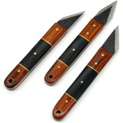 Resim Rox Wood 0056 Luban Ahşap İşaretleme Bıçak Seti 3 Parça N11.178 