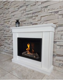 Resim Blueflame Classıcal Whıte Bacasız Bio Etanol Şömine 