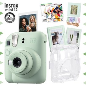 Resim Instax Mini 12 Lila Fotoğraf Makinesi 30'lu Film Albüm Mandal Çerçeve ve Kılıf Mega Set 2 